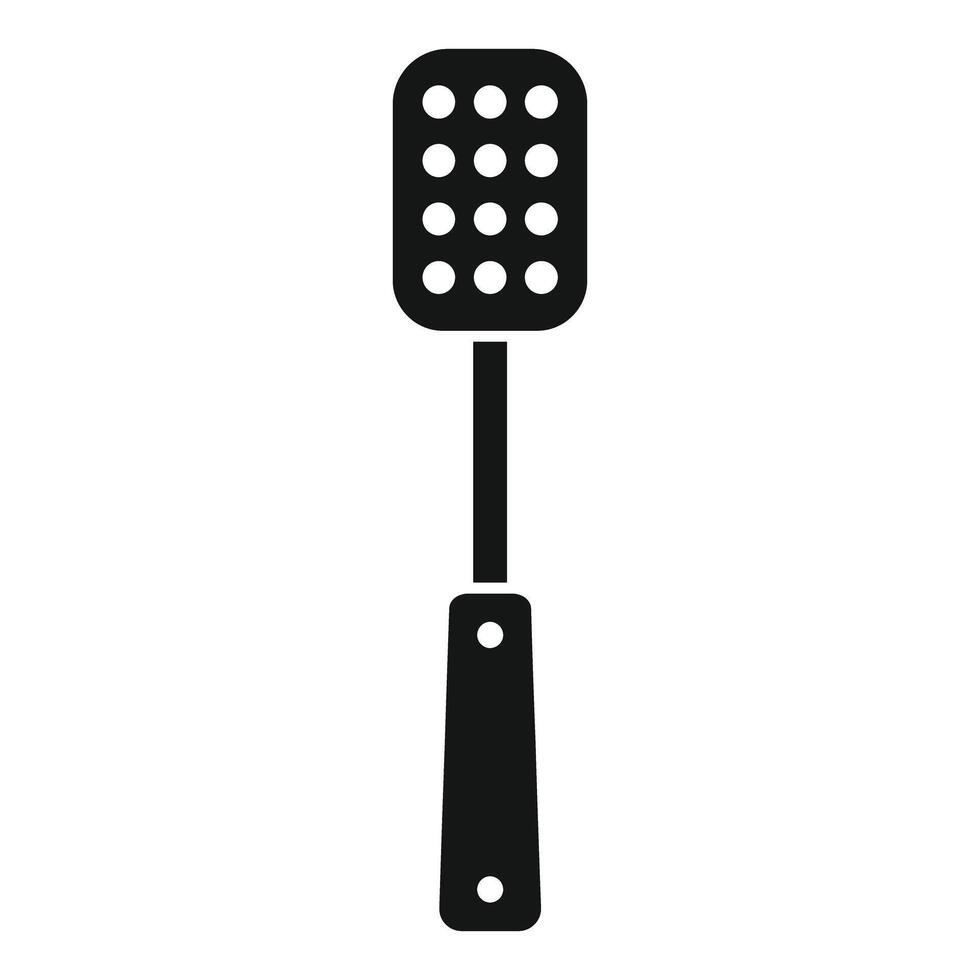 Black and white icon of kitchen spatula vector