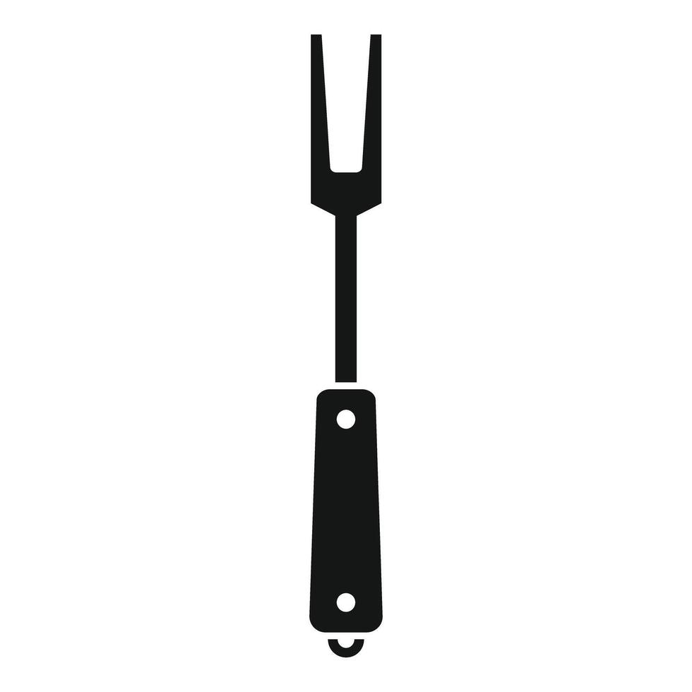 Black silhouette of a bbq fork vector