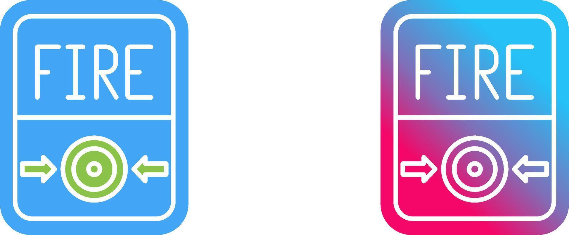 Fire Button Icon Design vector