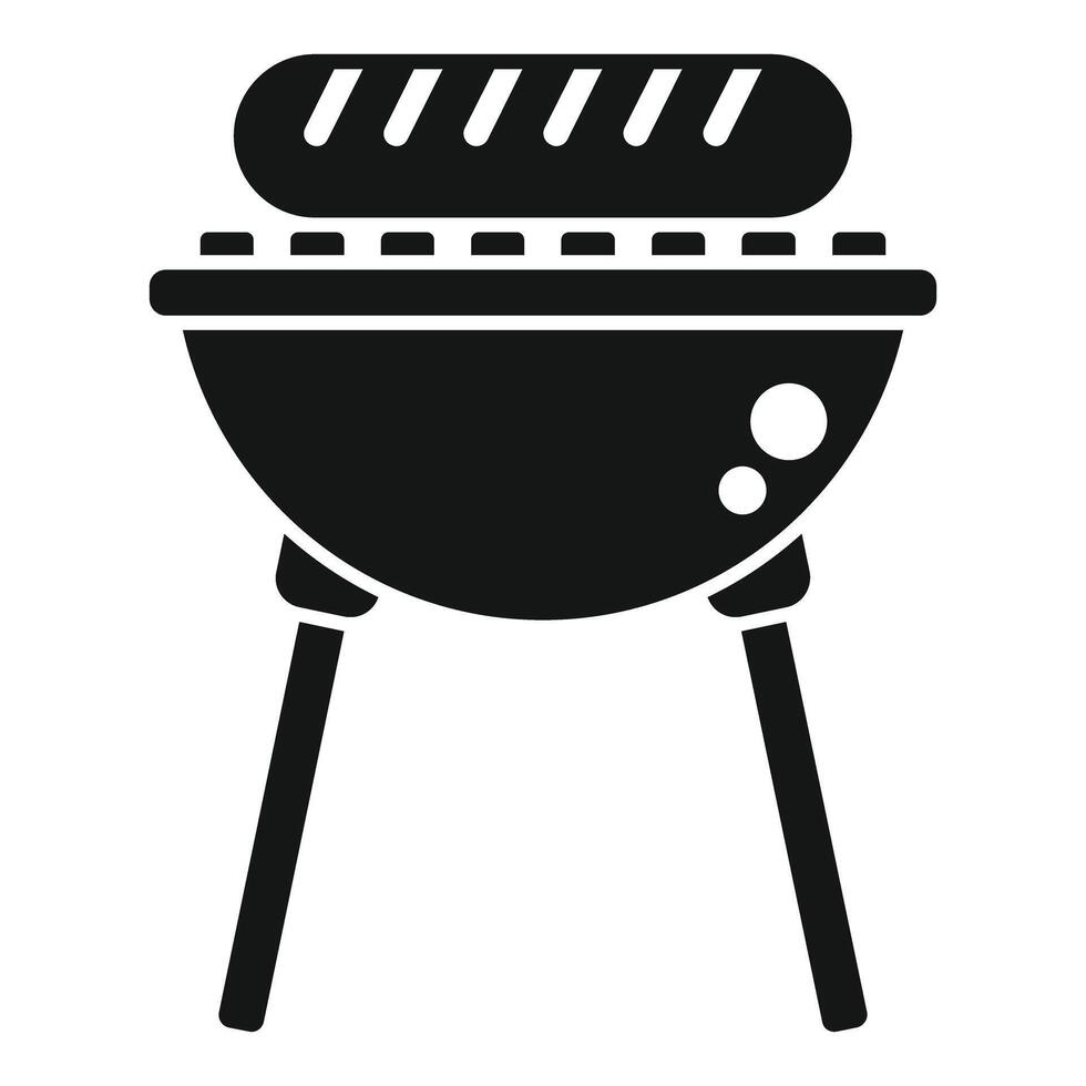 Charcoal grill icon illustration vector