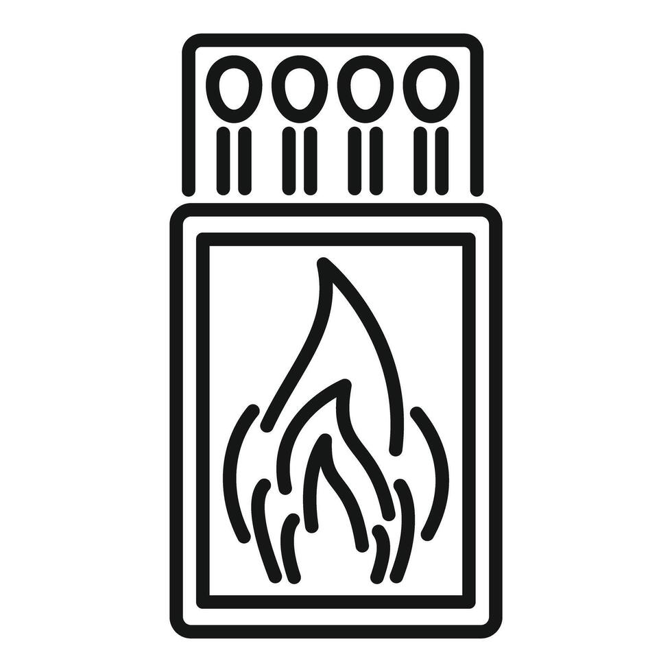 illustration of a fireplace matchbox vector