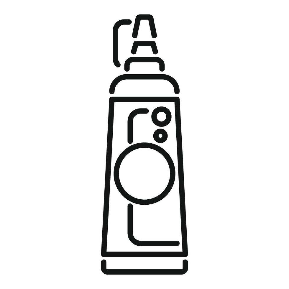 Black and white line art of a spray can vector