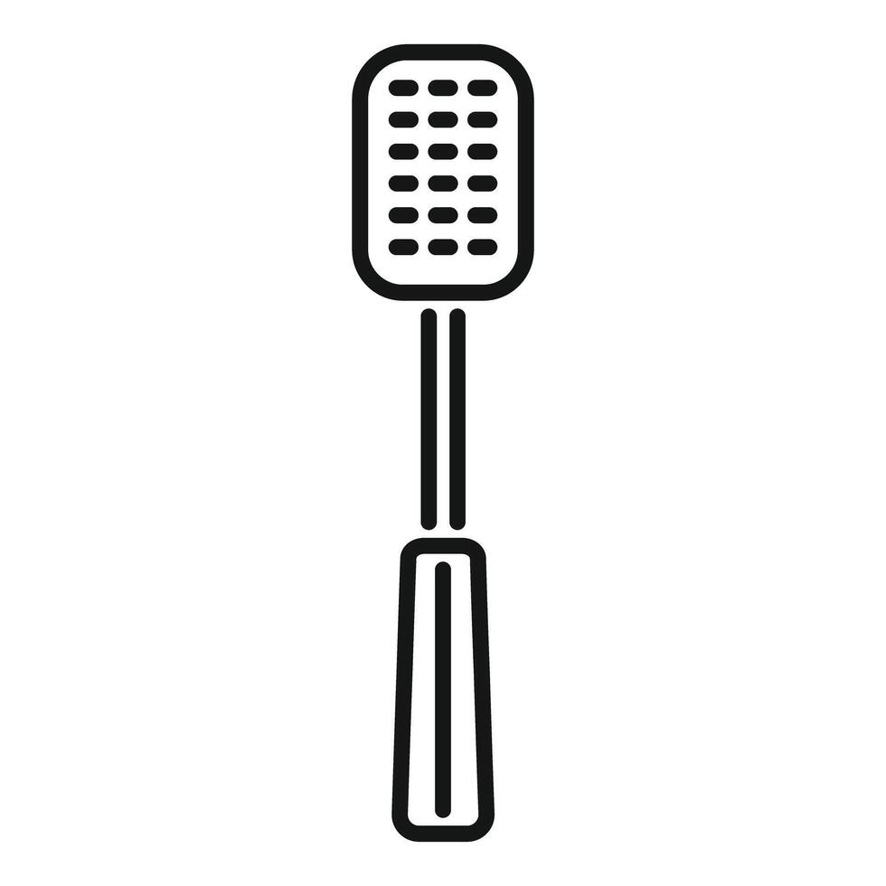 Black and white spatula icon vector