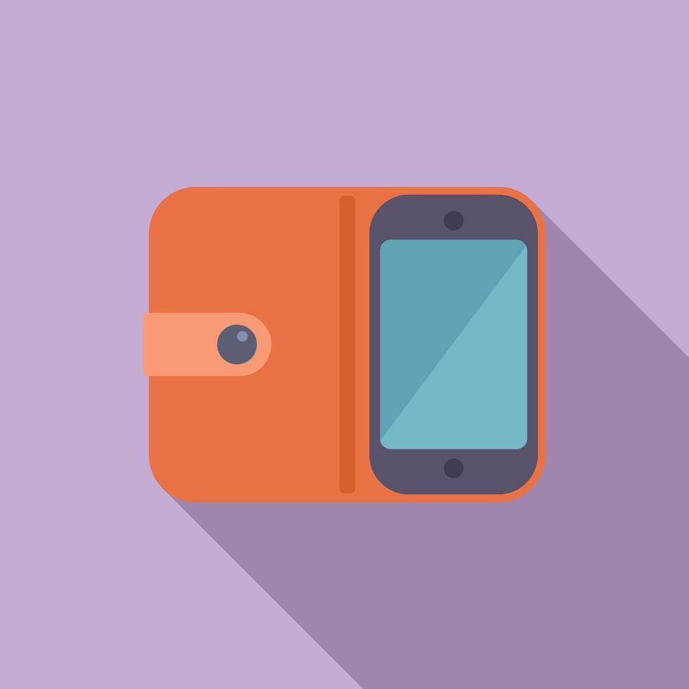 Modern smartphone and wallet illustration vector