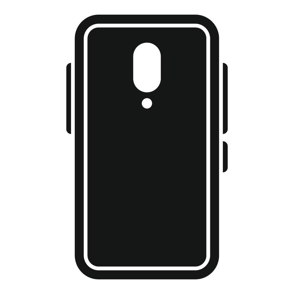 Clean illustration of a modern smartphone silhouette with camera cutout vector