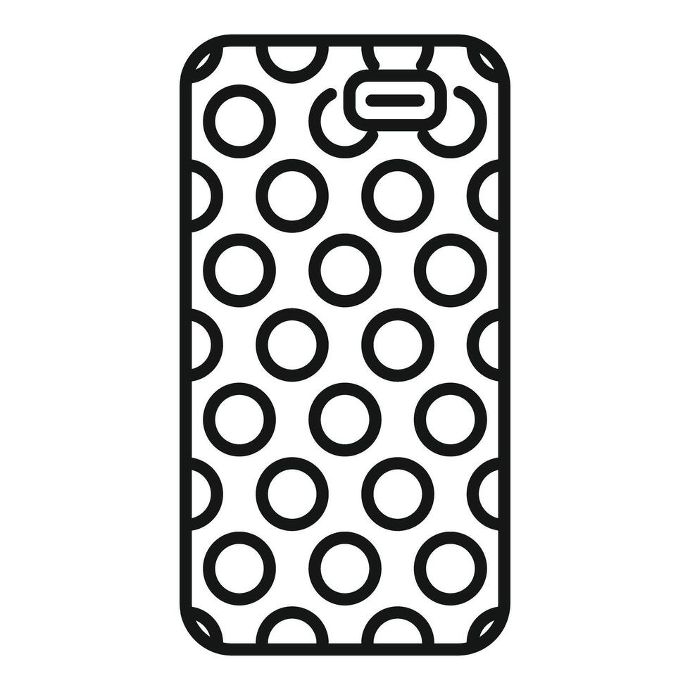 Black and white polka dot phone case design vector