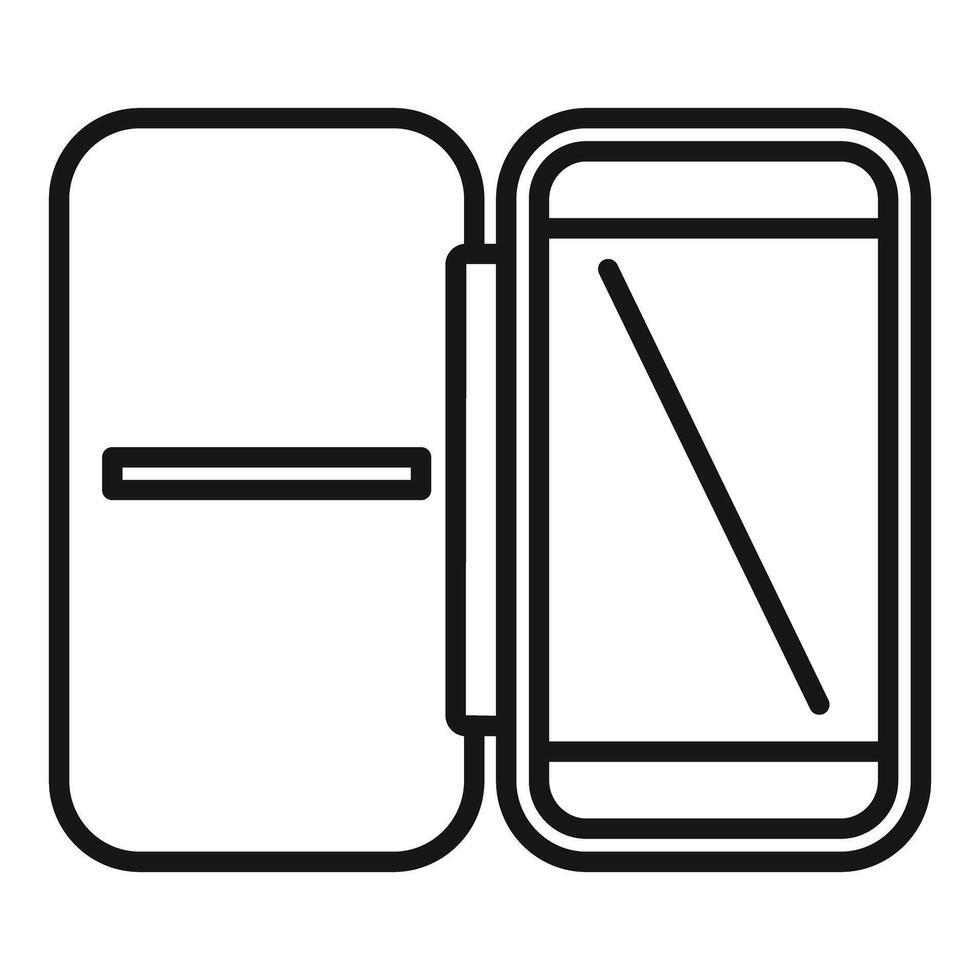 illustration of a modern smartphone and case vector