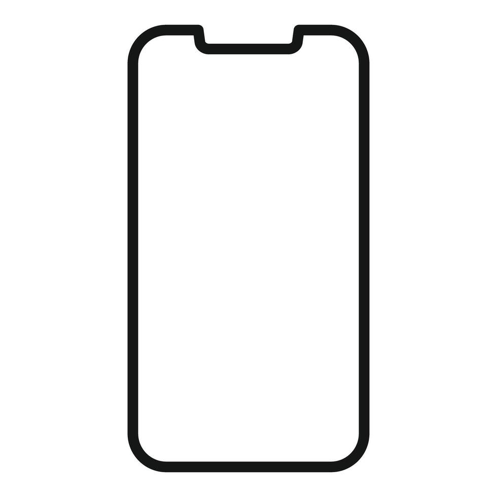 illustration of a simple smartphone outline, perfect for icon or logo use vector