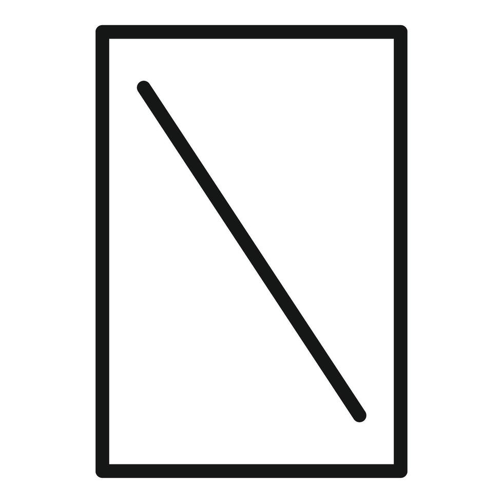 Black outline icon of a modern smartphone design on a white background vector