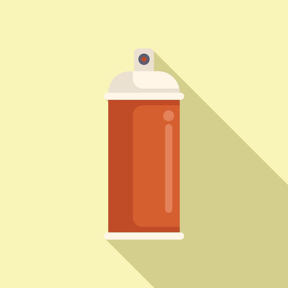 illustration of a spray paint can on yellow background vector