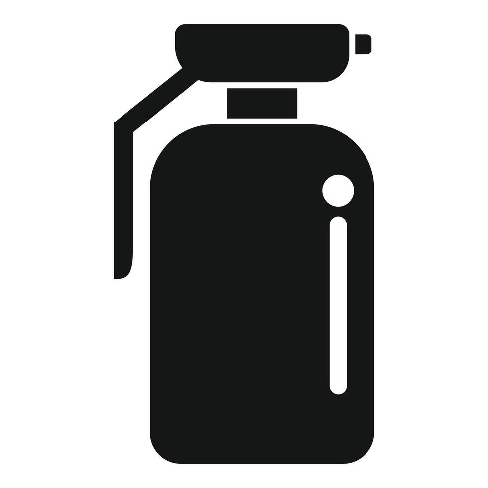 Black and white silhouette of a fire extinguisher, ideal for safety signage vector