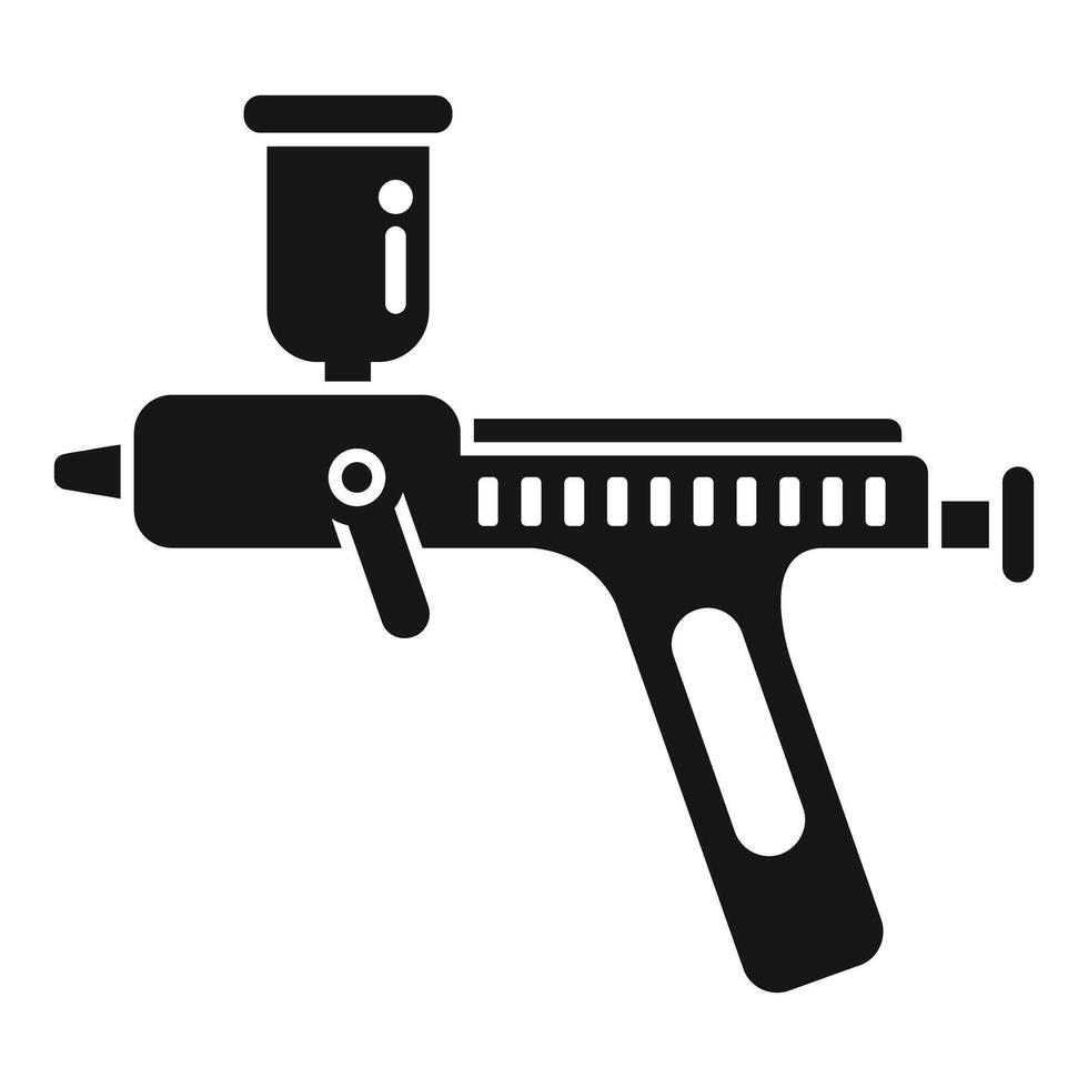 Black silhouette of a caulking gun icon vector