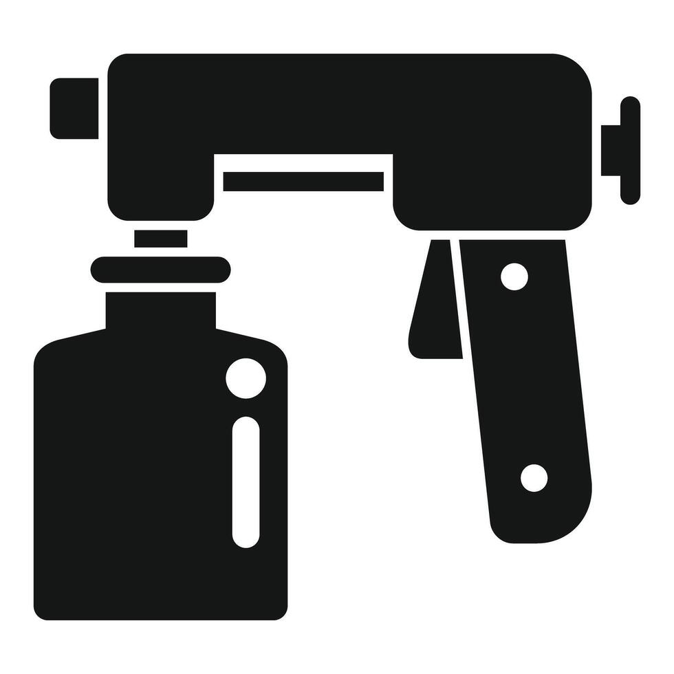 Black silhouette of drill icon vector