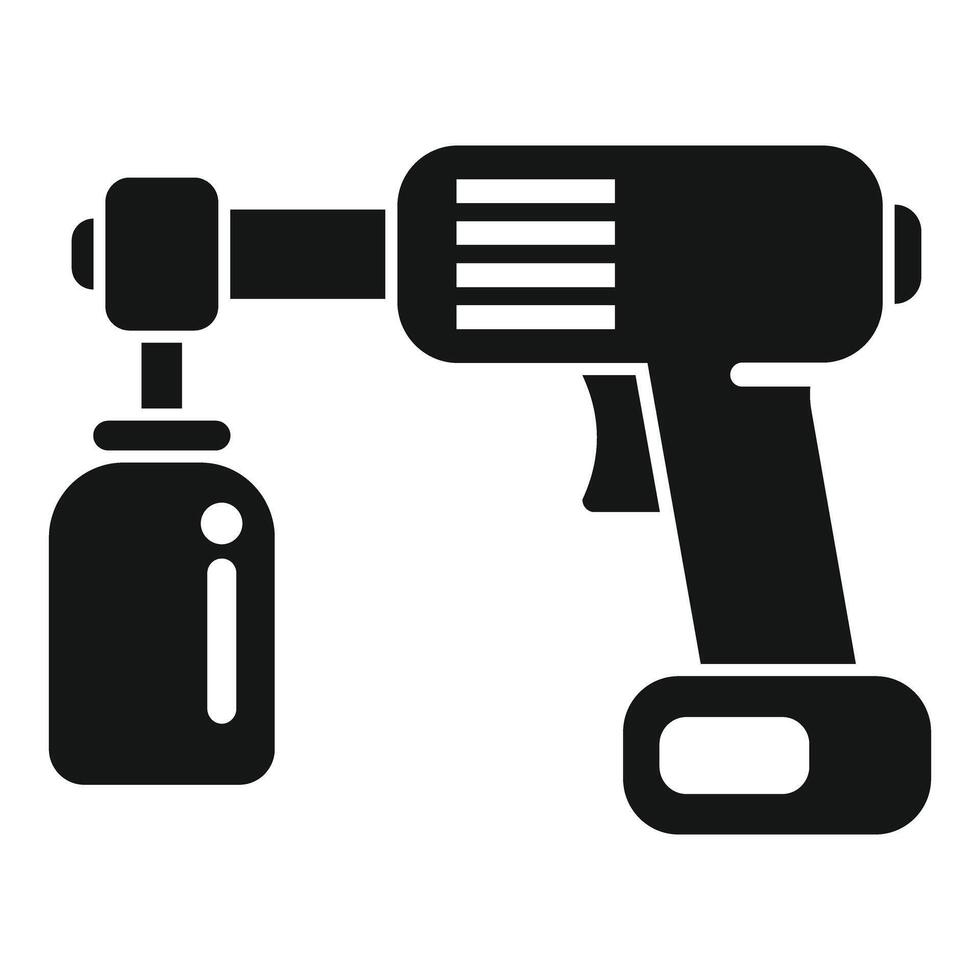 Cordless drill icon in black and white vector