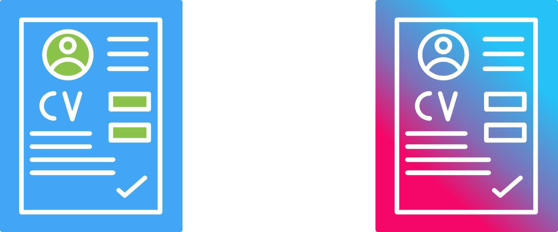 CV Icon Design vector