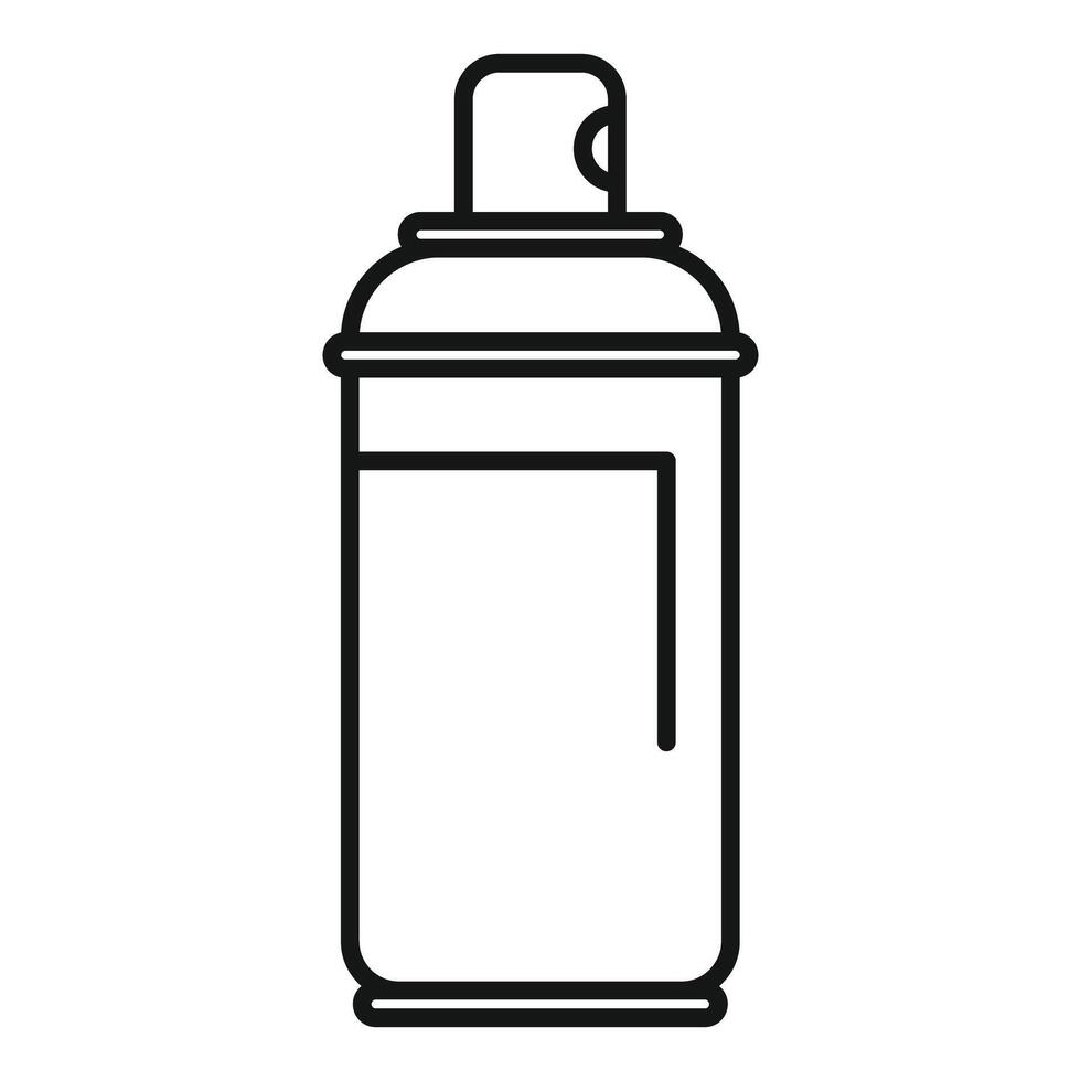 illustration of a simple outline design of a spray can vector