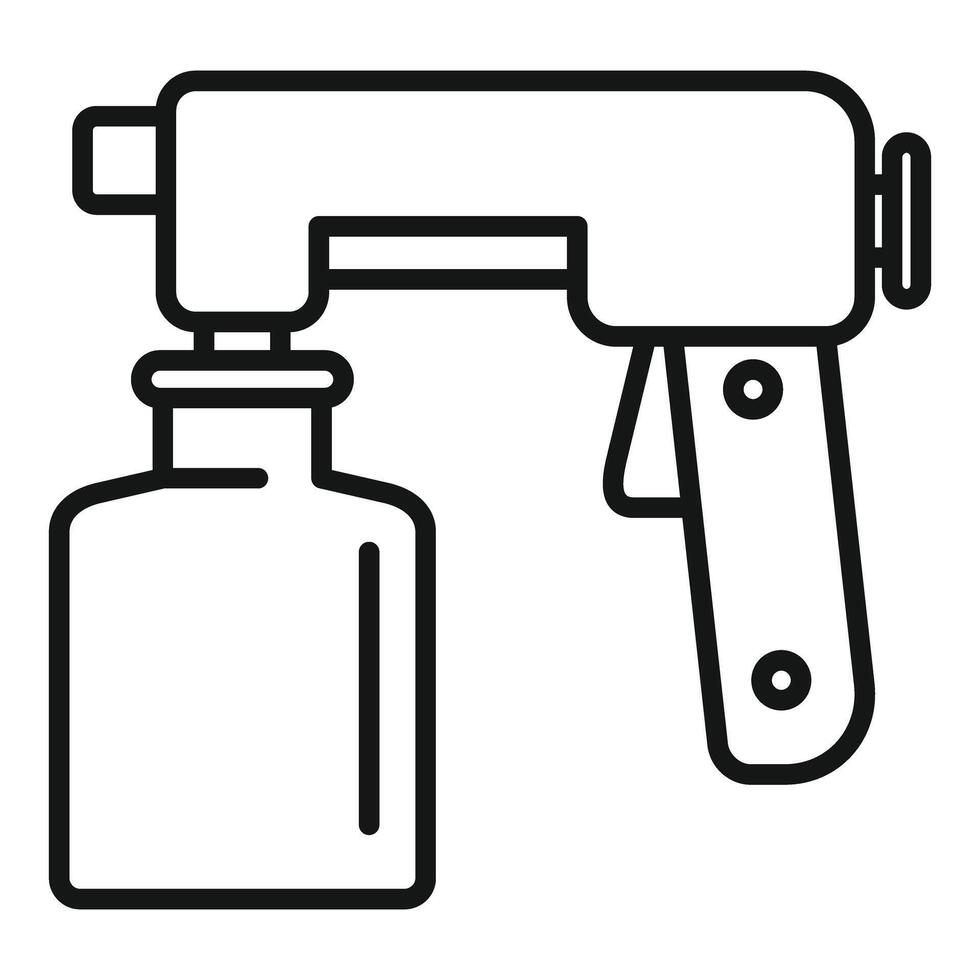 Line art illustration of spray paint gun vector