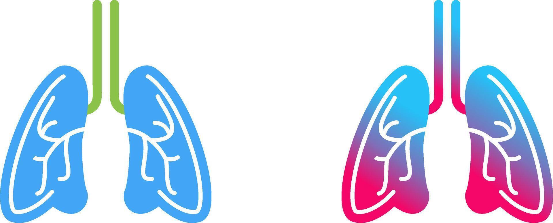 Lungs Icon Design vector