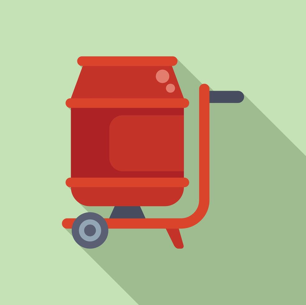 Flat design concrete mixer illustration vector