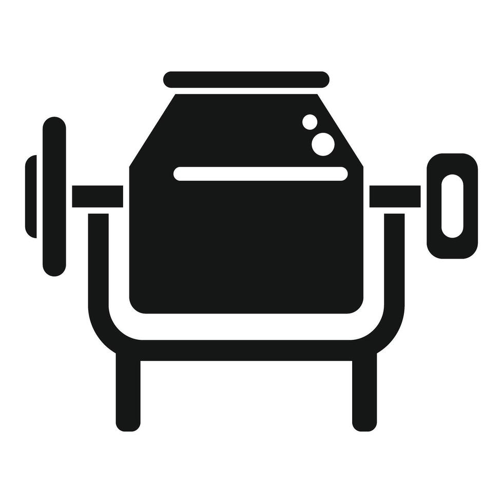 Concrete mixer icon flat design vector