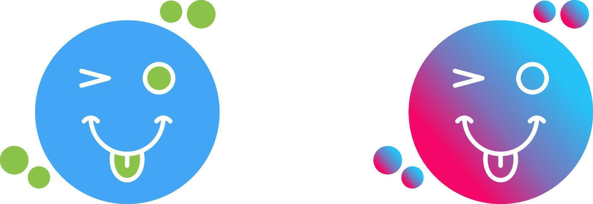 Tongue Out Icon Design vector