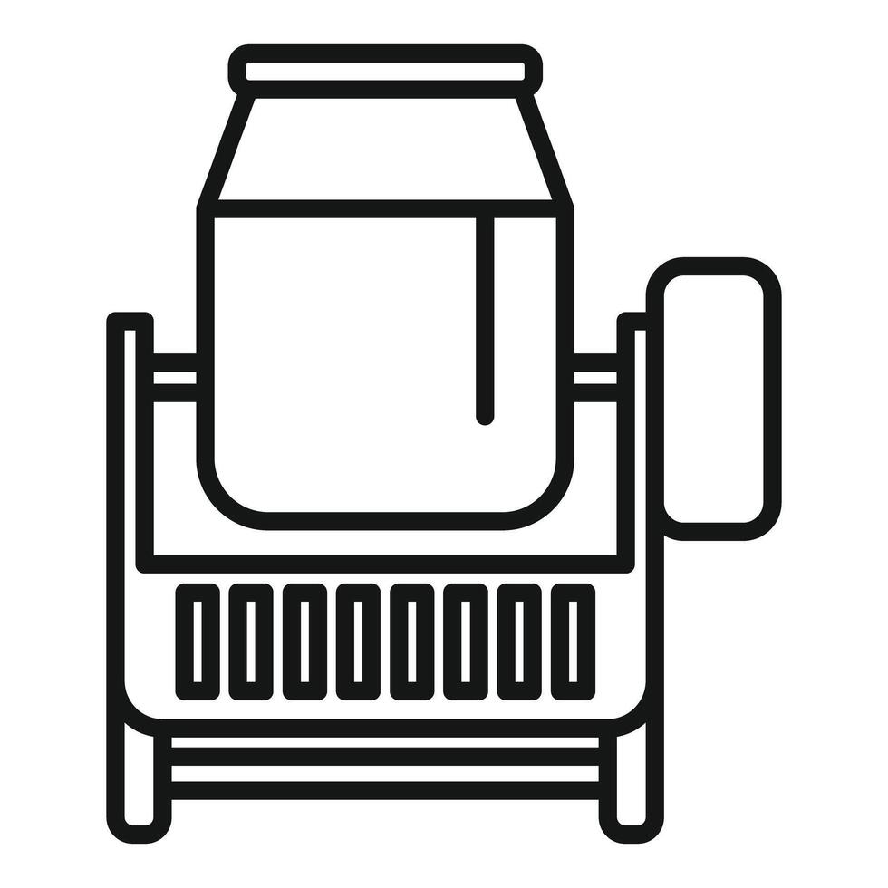 Milk carton icon line art vector