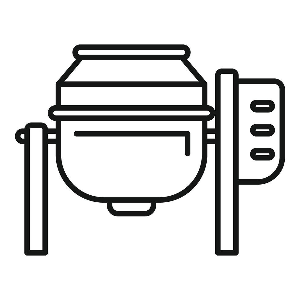 illustration of cement mixer machine icon vector