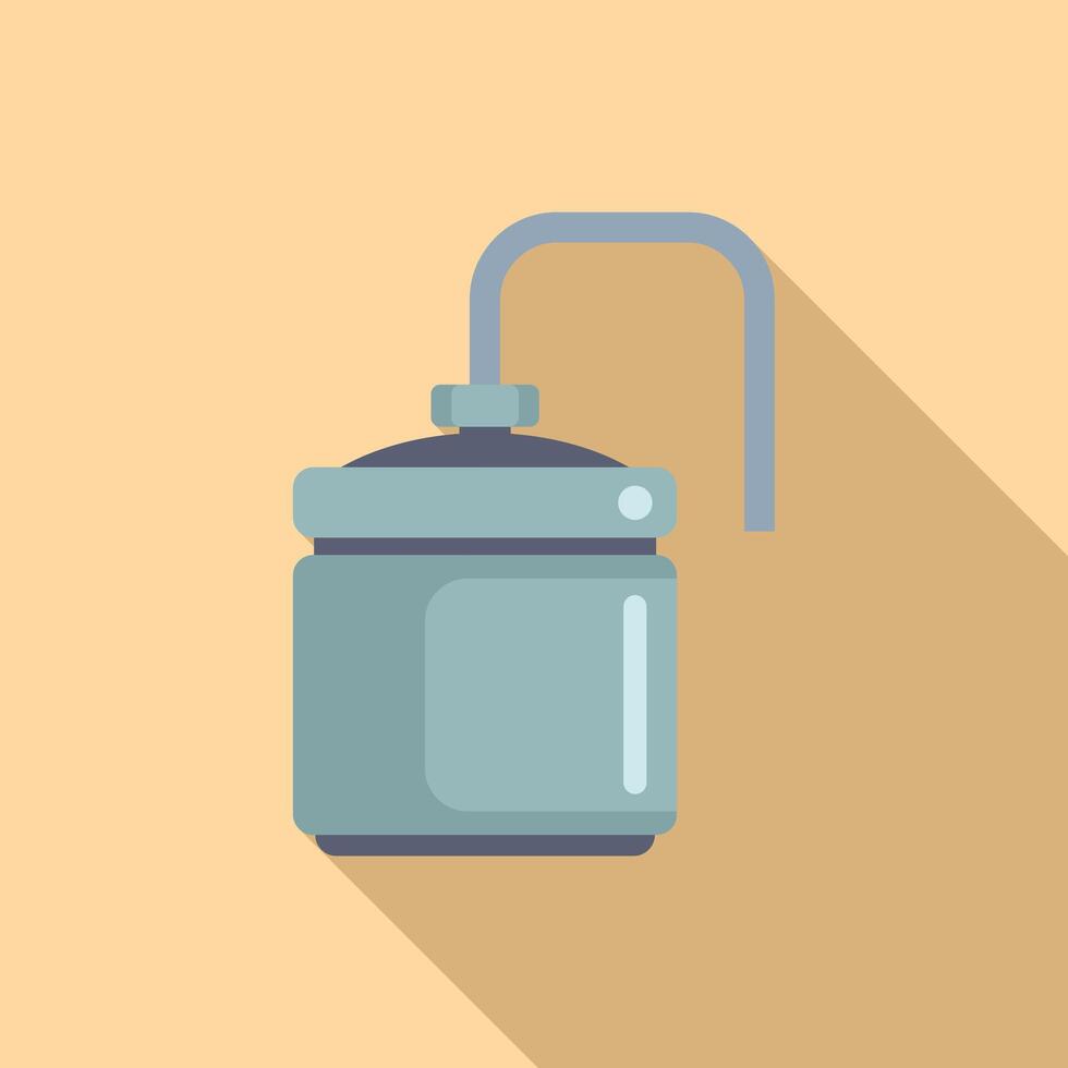 Flat design icon of camping water container vector