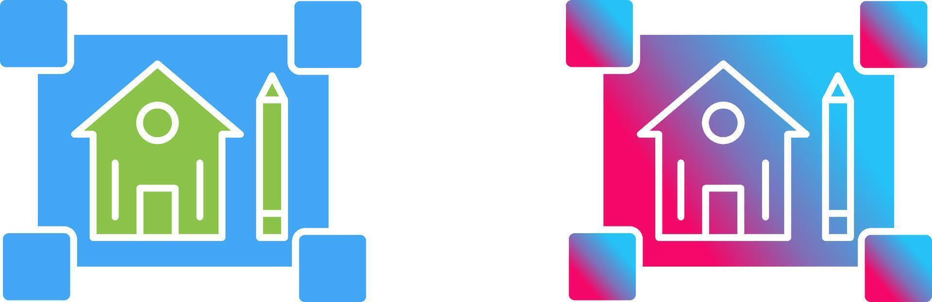 Blueprint Icon Design vector