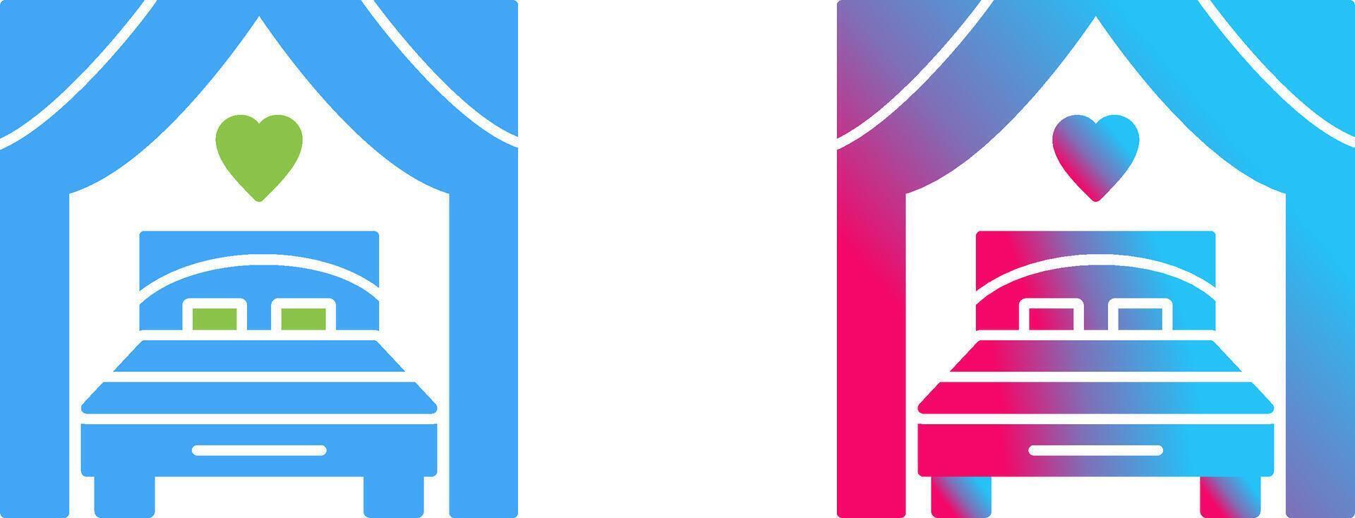 Bed Icon Design vector