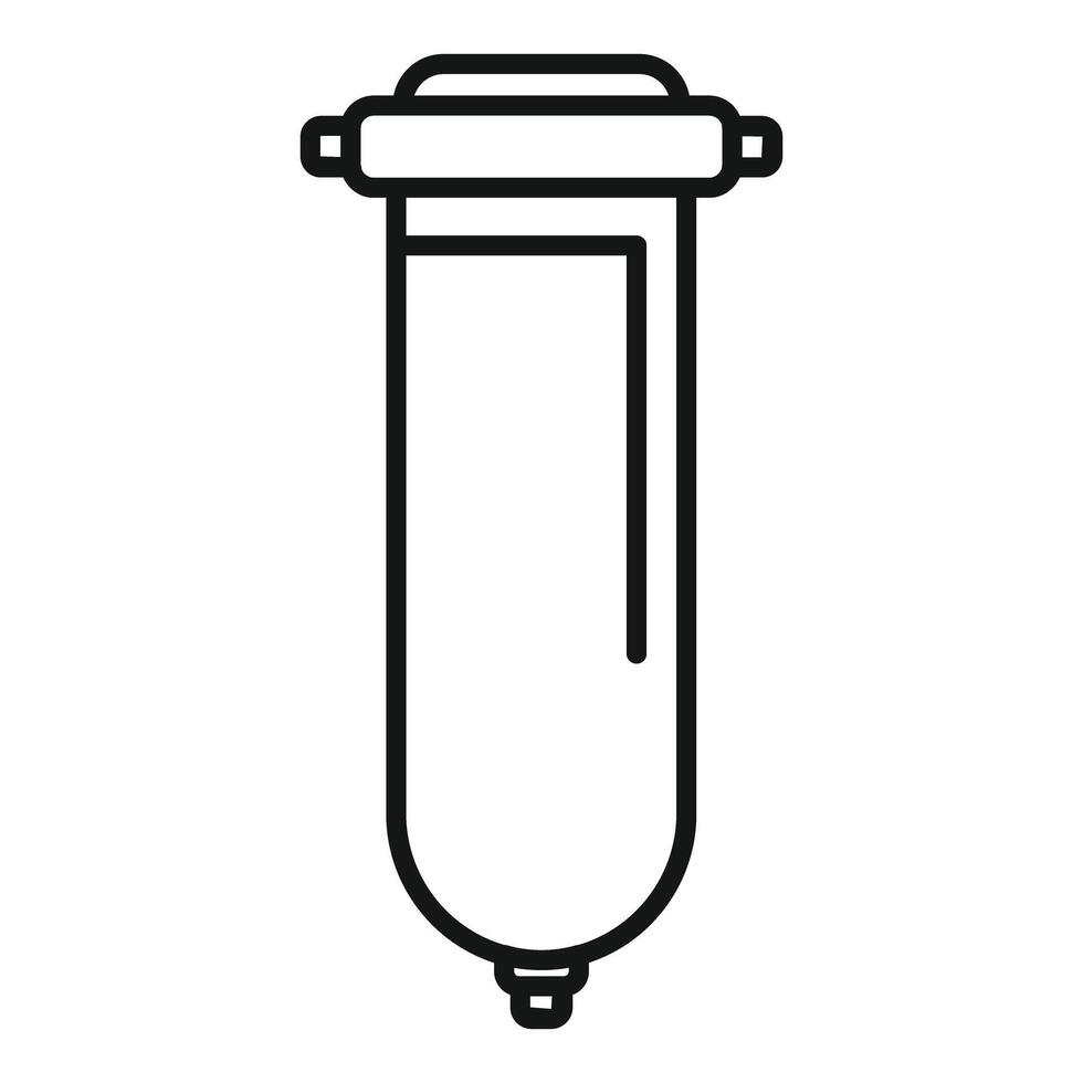 Black line art of a test tube vector