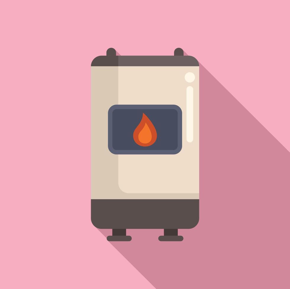 Flat illustration of modern home heater vector