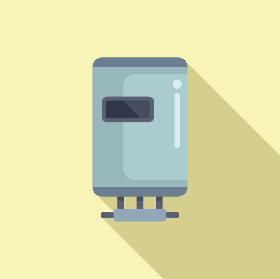 Flat design illustration of a modern water heater vector