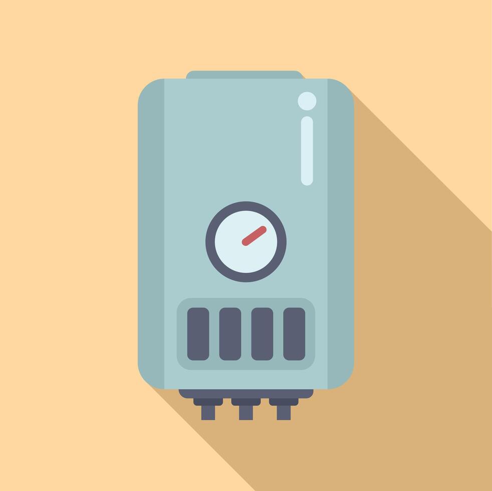 Flat design illustration of home boiler vector