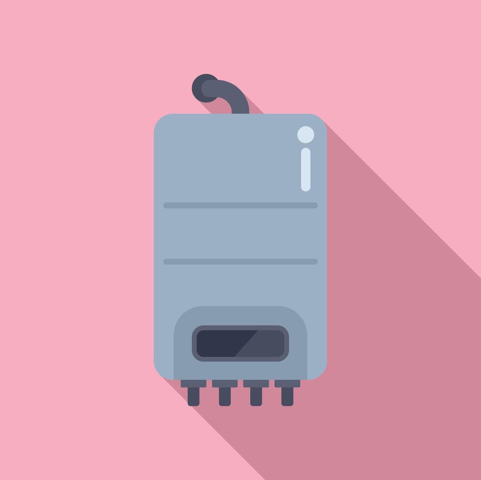 Flat design illustration of domestic water heater vector