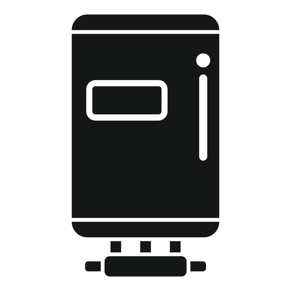 illustration of black desktop computer tower case vector