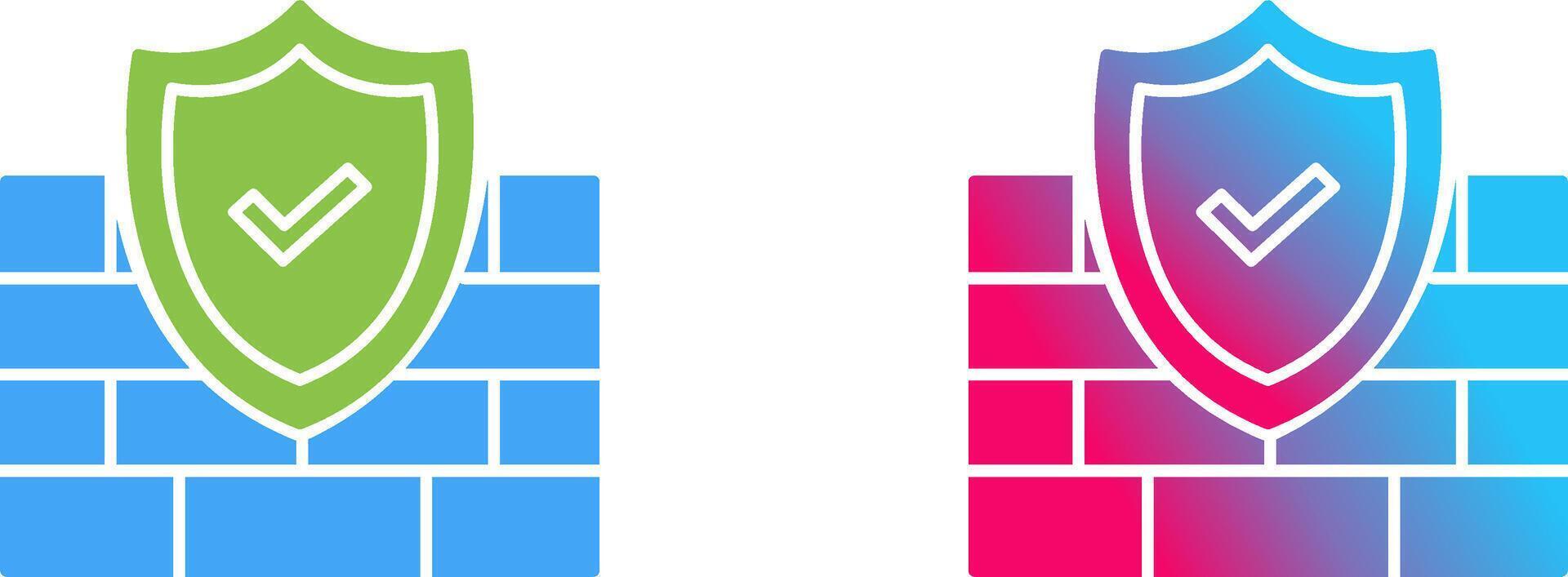 FireWall Icon Design vector
