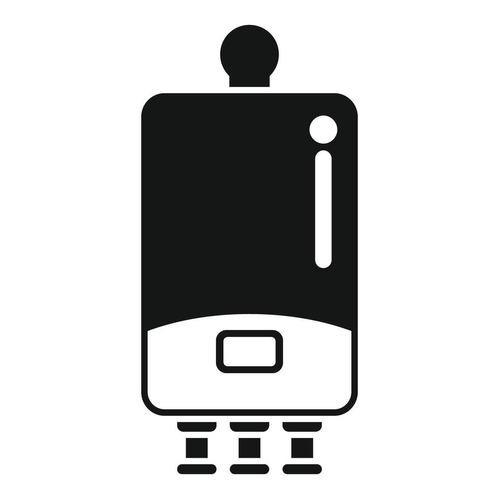 Black and white instant heating shower icon vector