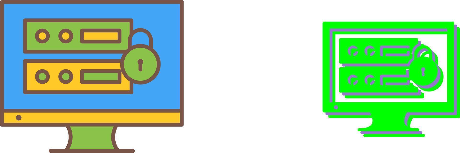 Unique Data Security Icon Design vector