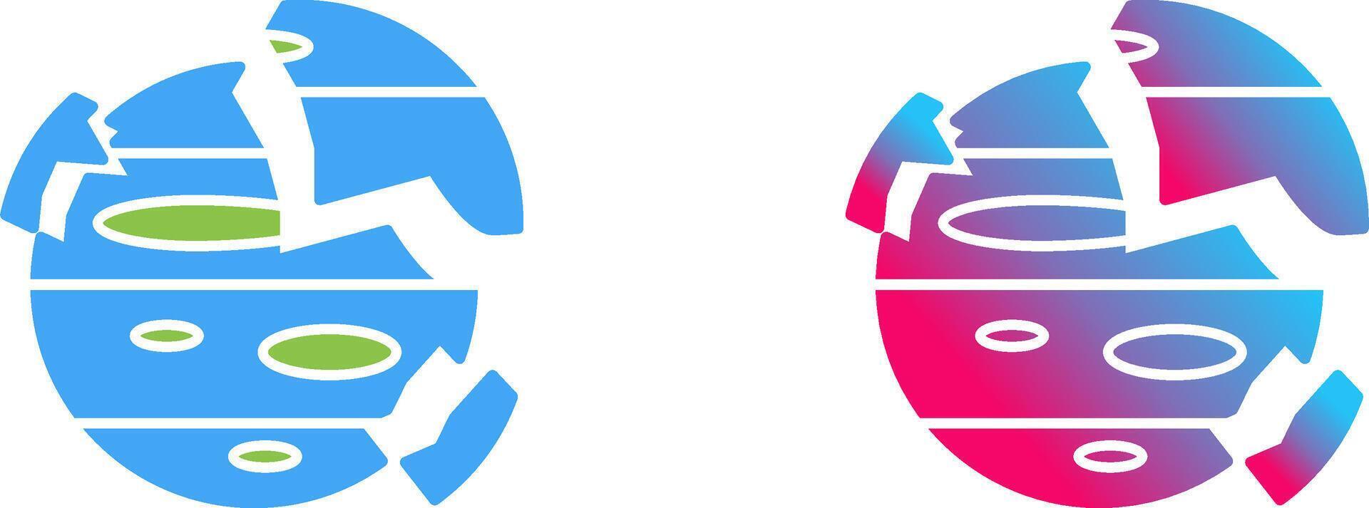 Destroyed Icon Design vector