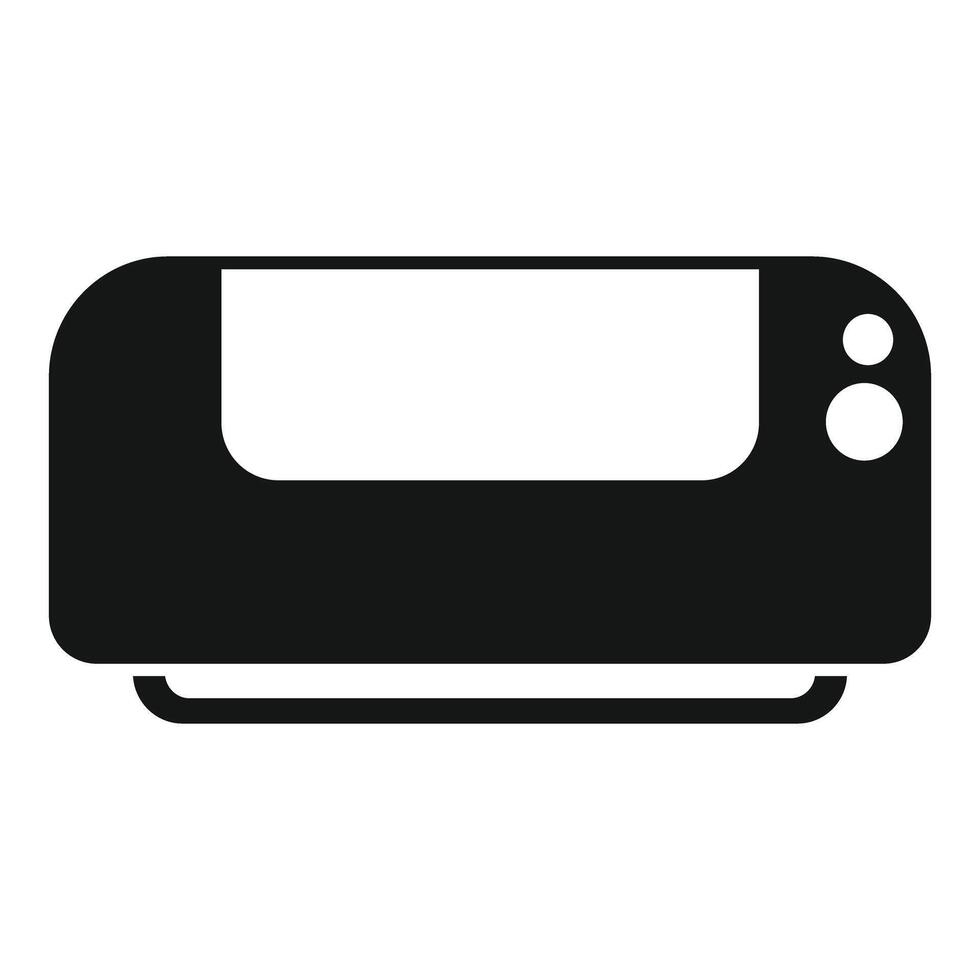 Black and white microwave icon, perfect for appliances related design and web use vector