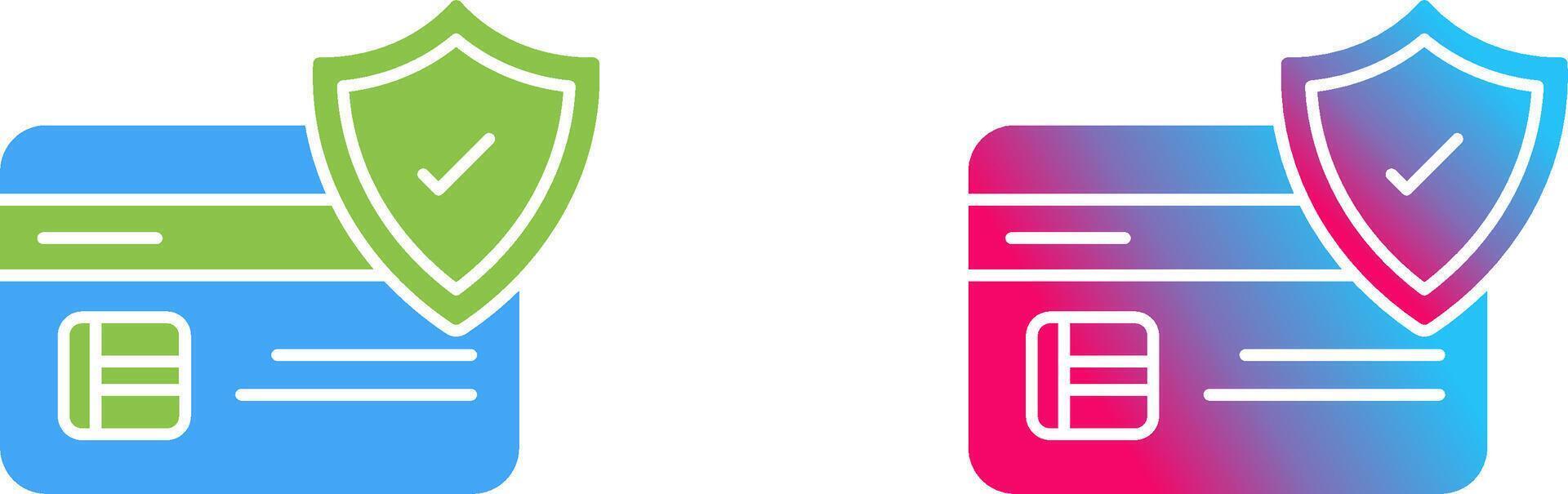 Card Protection Icon Design vector