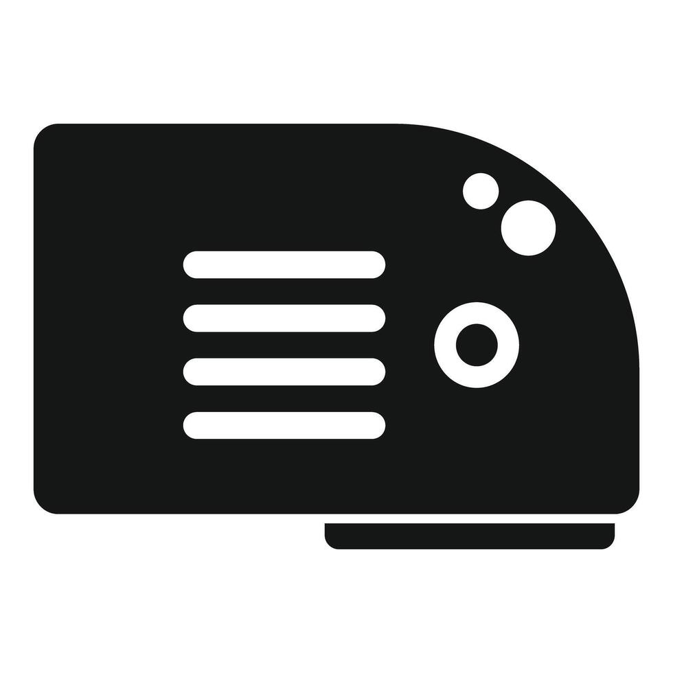 Modern black toaster icon isolated on white vector