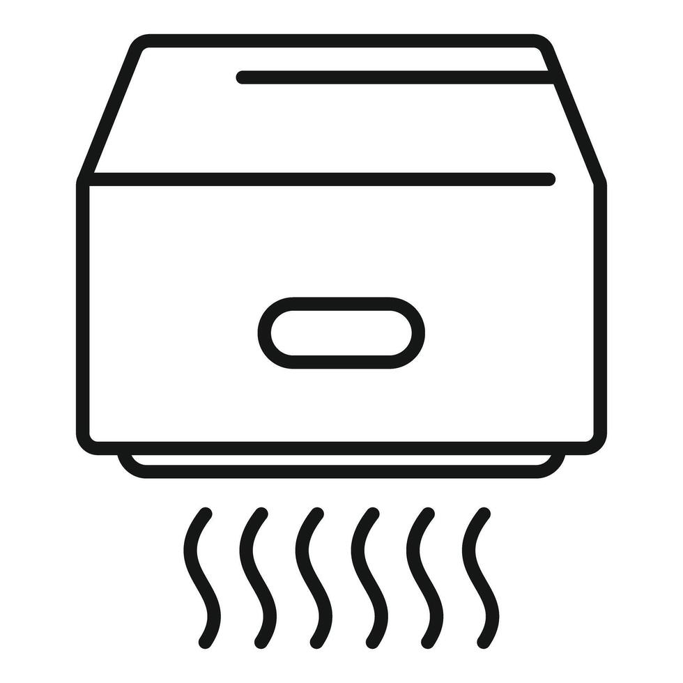 Line art illustration of a portable space heater vector