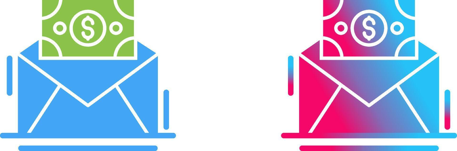 Mail Coin Icon Design vector