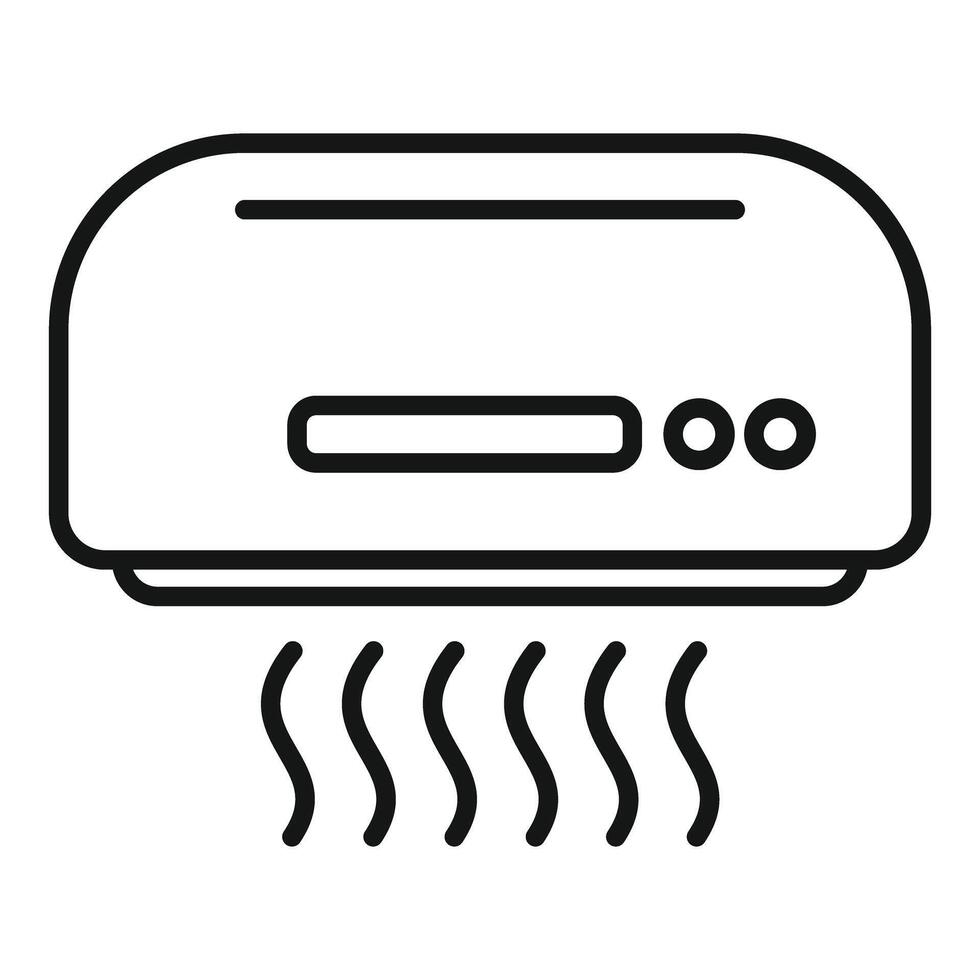 Line art style air conditioner icon vector