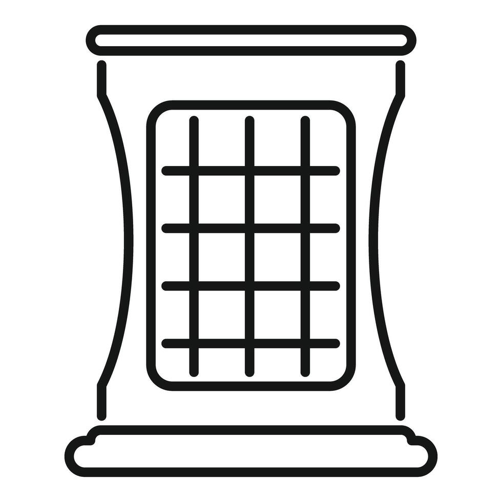 Minimalist line art of an hourglass icon vector