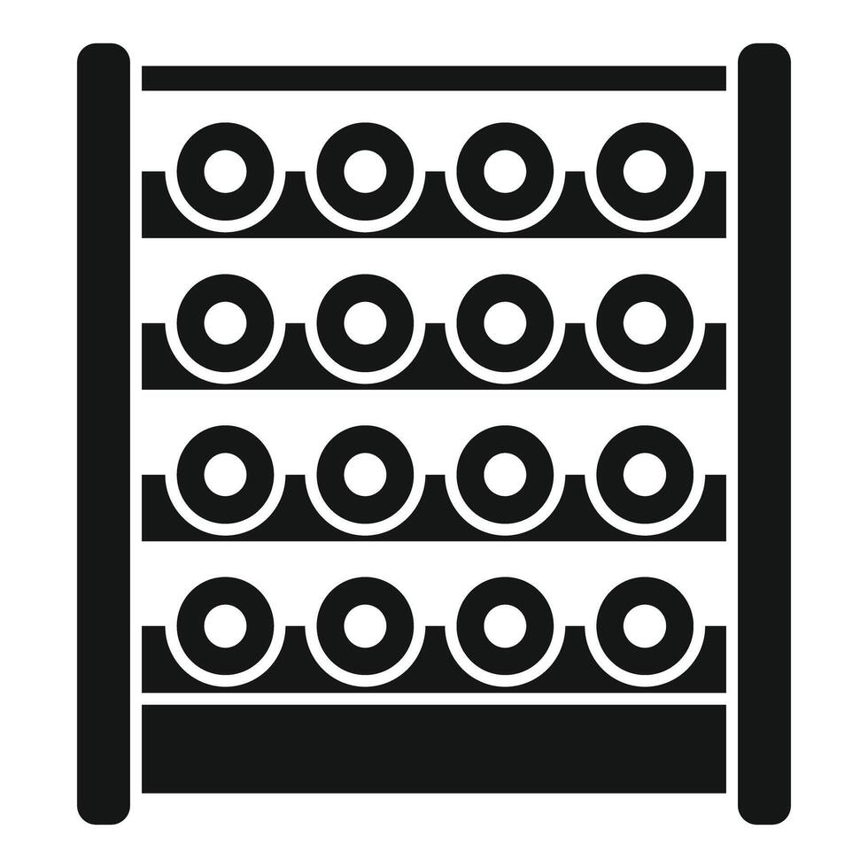 Simplified black and white illustration of an abacus vector