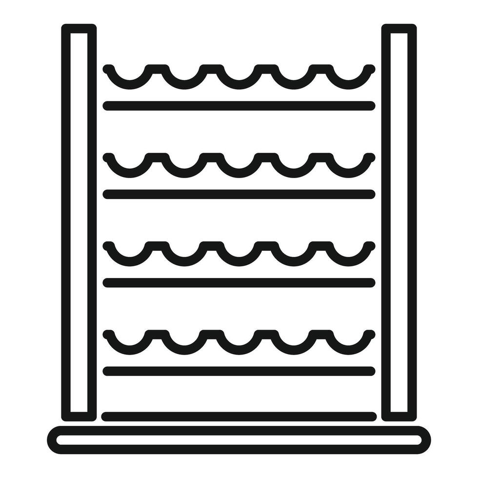 Swimming pool ladder line icon vector
