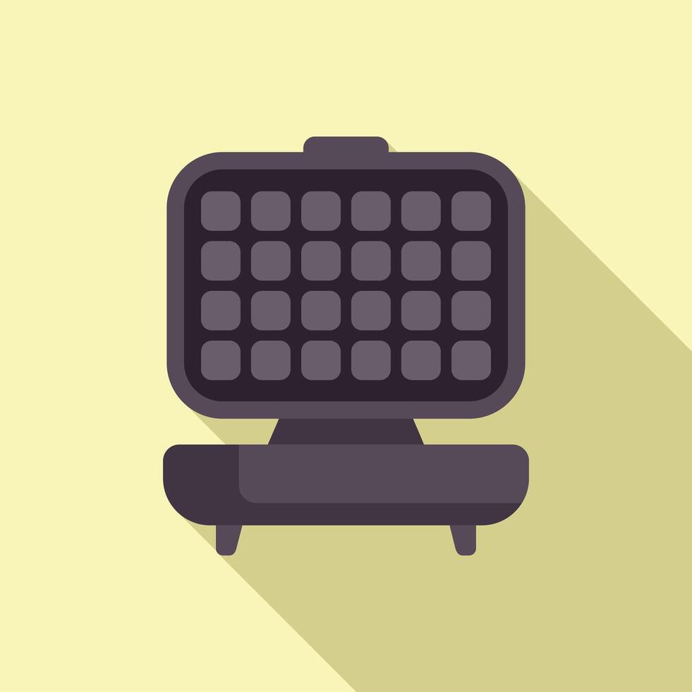 Flat design illustration of a waffle iron vector